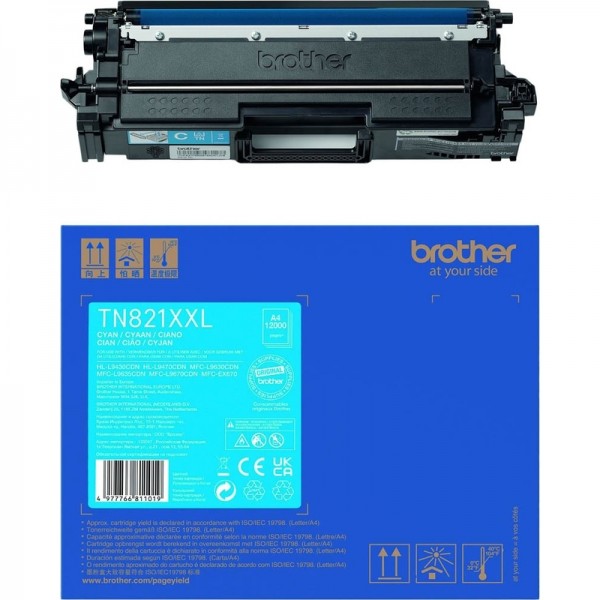 Brother TN-821XXL C Toner Cyan HL-L9430CDN L9470CDN L9470CDNT MFC-L9630CDN MFC-L9670CDN