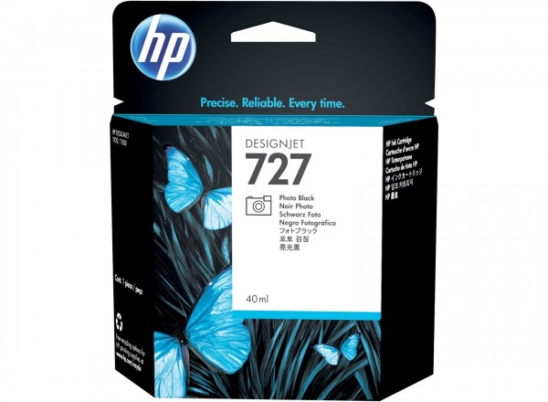 HP 727 Tinte Foto Schwarz 40ml DesignJet T920 T1500 T2500