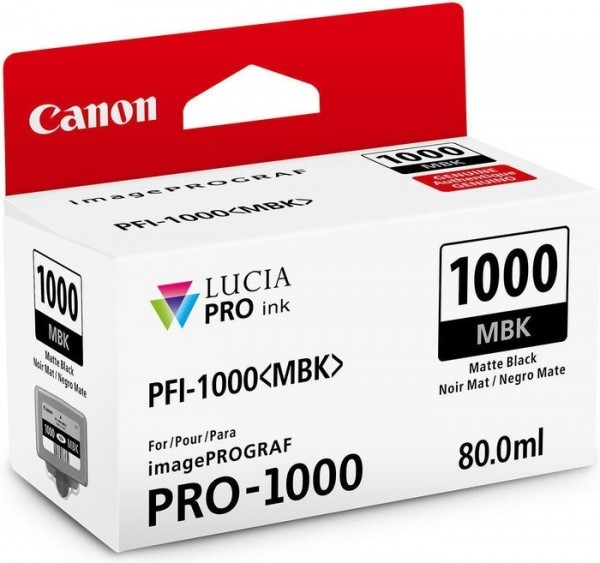 Canon PFI-1000MBK Mattschwarz 80ml imagePROGRAF Pro-1000