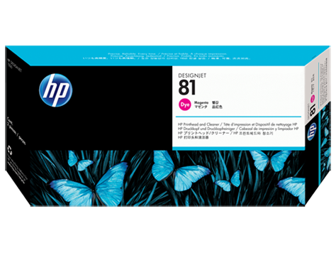HP 81 Druckkopf -dye- C4952A Magenta incl. Reiniger DJ5000 DJ5500 Serie